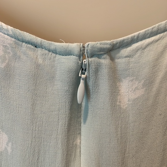 Revolve | Something Navy Mint Etch Flower Dress | size small - Picture 9 of 9